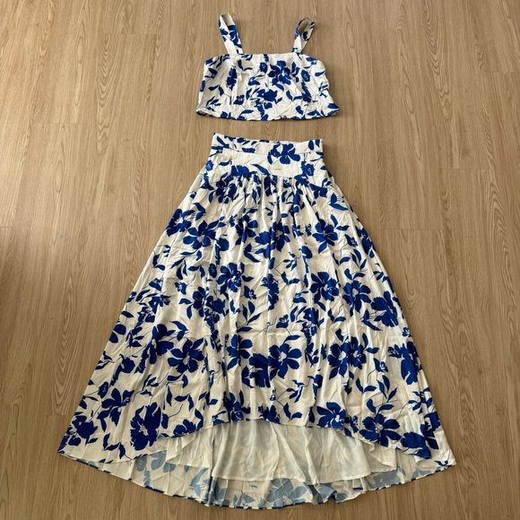 Petal & pup satin floral two piece skirt set nwot - Picture 5 of 5